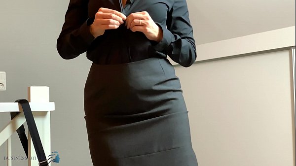 Business Bitch gets anal creampie from Candyman after work in high heels