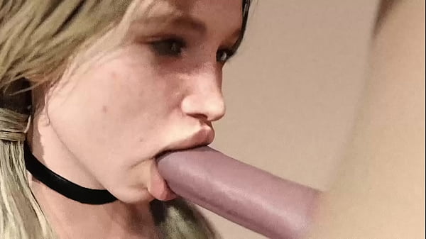 Bwcshock's Blond Girl Takes A Deepthroat On A Long White Cock