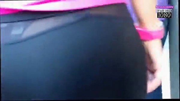 Bbw woman in leggings shows off her fat ass in a sexy thong