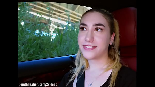Submissive girl drinks piss in woods then crawls to farm for domination with Domthenation