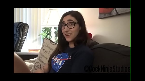 Nerdy step sister Addy Shepherd blackmailed into sex