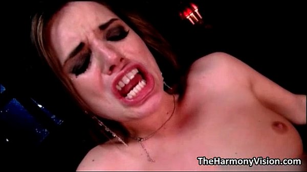 Stiffia brunette babe in lingerie gives hardcore blowjob