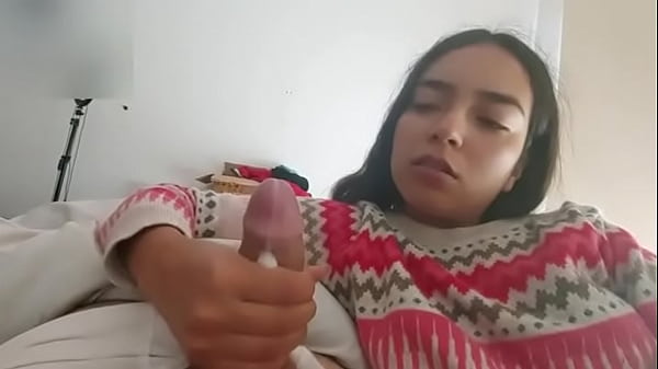Petite Latina step cousin gives two explosive blowjobs