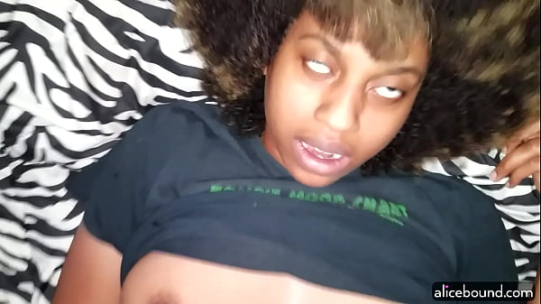 Abel Bound's Wife Ebony Babe Uses Hitachi Wand On Him