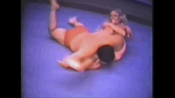 Juan vs Blonde 2 Mixed Wrestling Femdom Speedo Match