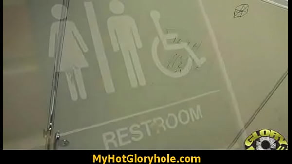 White lady gets black cock at gloryhole