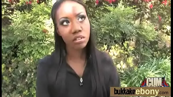 Ciurybury in her first interracial gangbang facial cumshot