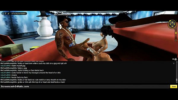 Ics and Cashmoney60Z in a 3D Imvu Cartoon Game