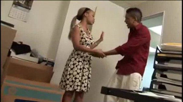 Ebony Office Coworker Blowjob Cumshot