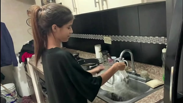 Colombian stepsister Paliany rides big cock