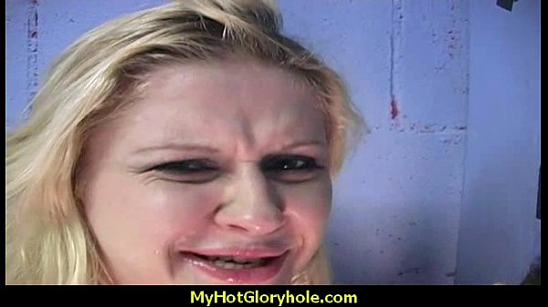 White Girl Goes Down On Black Guy At A Public Gloryhole