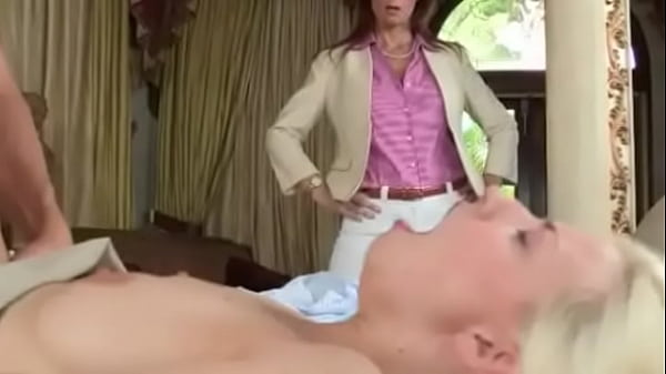 Syren De Mer catches teens fucking and joins for threesome
