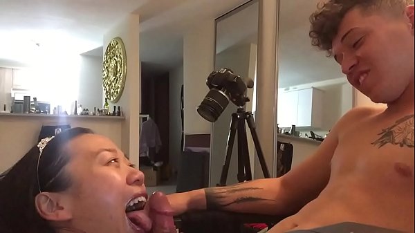 Petite Asian teen gives Leo13pr a blowjob